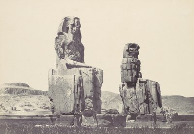 मेमन की मूर्तियाँ। थेब्स का मैदान, 1857। द्वारा फ्रांसिस फ्रिथ
