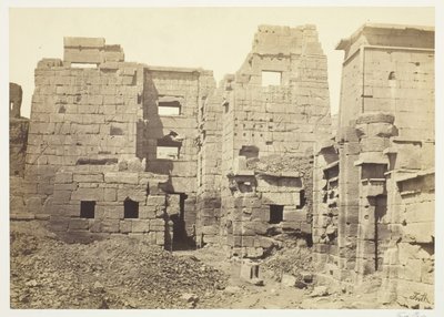 द टेम्पल पैलेस, मेदिनीत-हबू, सी। 1857. द्वारा फ्रांसिस फ्रिथ