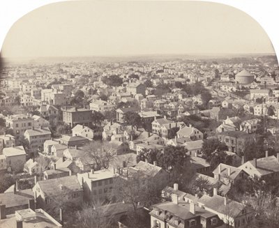 वेस्टमिंस्टर स्ट्रीट, प्रोविडेंस, 1858-1860 से उत्तर पश्चिम की ओर देख रहे हैं। द्वारा फ्रांसिस हैकर