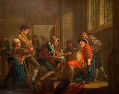 सर जॉन फालस्टाफ राइजिंग रिक्रूट्स, 1765। द्वारा फ्रांसिस हेमैन