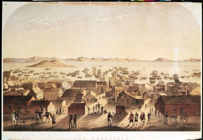 सैन फ्रांसिस्को का एक सामान्य दृश्य, M und N Hanhart द्वारा प्रकाशित, c.1850-52 द्वारा फ्रांसिस सैमुअल मैरीट