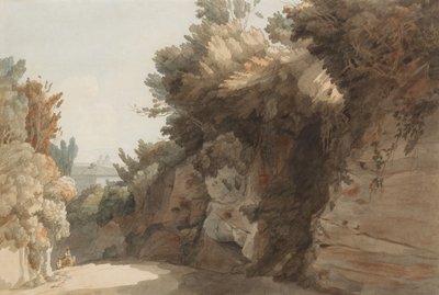 आर्को स्कुरो के पास का दृश्य, विला मेडिसी की ओर देखते हुए, रोम, 1785। द्वारा फ्रांसिस टाउने