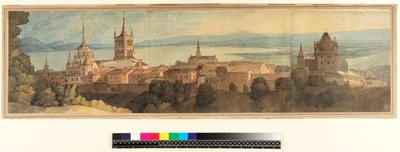 No.1483 लुसाने का दृश्य, 1781 (wc, पेंसिल और कागज पर स्याही) द्वारा Francis Towne