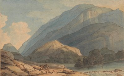 बॉरोस्डेल में प्रवेश, c.1786 (कागज पर कलम और स्याही के साथ जल रंग) द्वारा फ्रांसिस टाउने