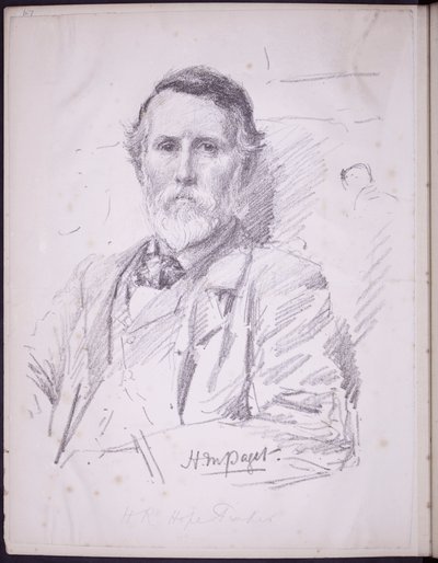 होप-पिंटर एचआर का पोर्ट्रेट, c.1900 (कागज पर पेंसिल) द्वारा फ्रांसिस विल्फ्रेड लॉसन