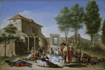 मैदान में नाश्ता, c.1784-5 (कैनवास पर तेल) द्वारा फ्रांसिस्को बेयू वाई सुबियास