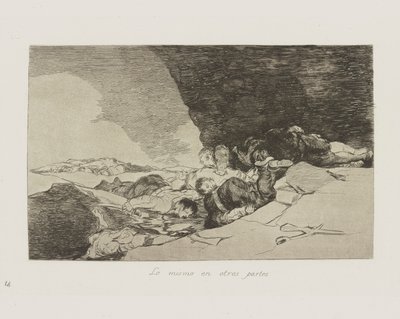 वही अन्यत्र। (वही अन्यत्र।), pl. 23 युद्ध की आपदाएँ श्रृंखला से द्वारा फ़्रांसिस्को डी गोया