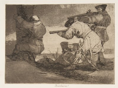 युद्ध की आपदाओं से प्लेट 38: युद्ध की आपदाएँ: दाढ़ी ..., 1810 में 1863 प्रकाशित हुई। द्वारा फ़्रांसिस्को डी गोया