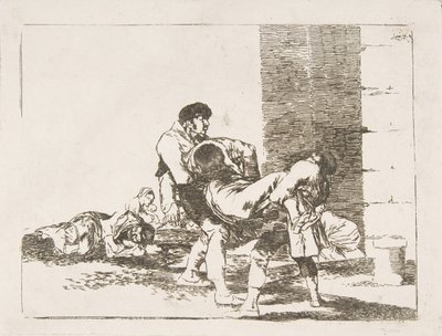 प्लेट 56 'युद्ध की आपदा' से युद्ध की आपदाएँ: 'कब्रिस्तान के लिए।' ए..., 1810-14। द्वारा फ़्रांसिस्को डी गोया