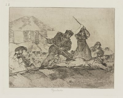 जनसंख्या (रैबल), पंक्ति 28, युद्ध की आपदाओं की श्रृंखला से द्वारा फ़्रांसिस्को डी गोया