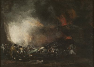 अस्पताल में आग, सी. 1810. द्वारा फ़्रांसिस्को गोया डी