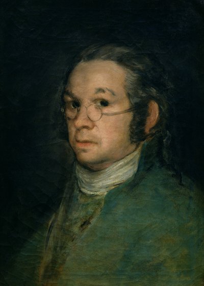 चश्मे के साथ स्व चित्र, c.1800 (कैनवास पर तेल) द्वारा फ़्रांसिस्को डी गोया