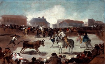 ए विलेज बुलफाइट, c1812-1814 द्वारा फ़्रांसिस्को डी गोया