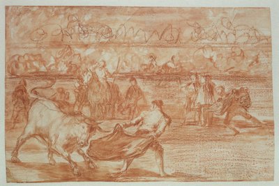 बुलफाइटिंग, 1815-16 (कागज पर लाल चाक) द्वारा फ़्रांसिस्को डी गोया