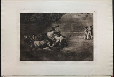 बुलफाइट्स: ए हॉर्स थ्रोन बाय बुल, 1876। द्वारा फ़्रांसिस्को डी गोया