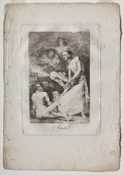 कैपरिकोस: ब्लो, 1799। द्वारा फ़्रांसिस्को डी गोया