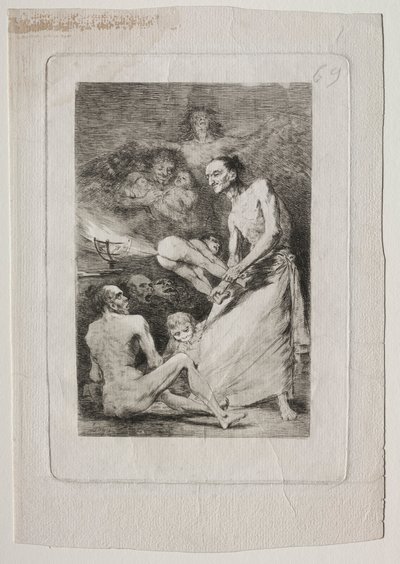 कैप्रिचोस: ब्लो, सी। 1799। द्वारा फ़्रांसिस्को डी गोया