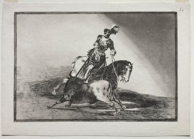 1815-1816 को व्लाडोलिड में रिंग में एक बैल का नेतृत्व करते हुए चार्ल्स वी। द्वारा फ़्रांसिस्को डी गोया