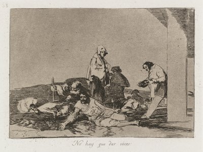 युद्ध की आपदा: पी एल। 58, यह कोई फायदा नहीं है चिल्लाओ, 1810-1813। द्वारा फ़्रांसिस्को डी गोया