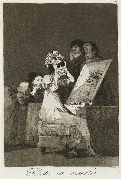 मृत्यु तक, 1799 (नक़्क़ाशी, ड्राईपॉइंट और एक्वाटिंट) द्वारा फ़्रांसिस्को डी गोया