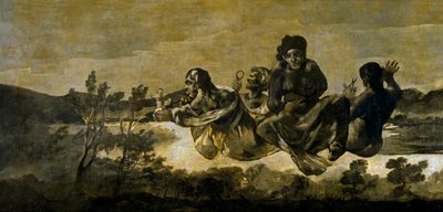 फ्रांसिस्को गोया (1746-1828) 1820-1823 डिम 123x266 सेमी म्यूजियो डेल प्राडो, मैड्रिड द्वारा ""लेस मोयर्स"" (लेस फेट्स) एट्रोपोस (द फेट्स) पेंटिंग द्वारा फ़्रांसिस्को डी गोया
