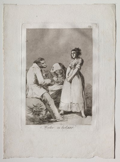 ओचेंटा कैप्रिचोस: यह आलसी होने के लिए बेहतर है, 1793-1798। द्वारा फ़्रांसिस्को डी गोया
