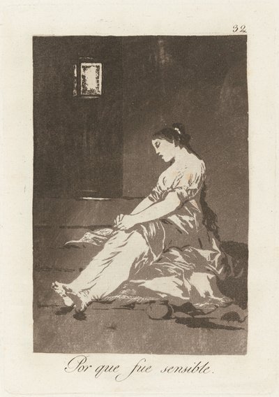 क्योंकि वह संवेदनशील थी (क्योंकि वह संवेदनशील थी) द्वारा फ़्रांसिस्को डी गोया