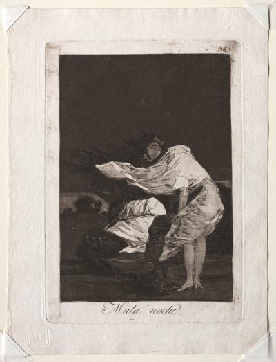 द कैप्रिचोस: ए बैड नाइट, 1799। द्वारा फ़्रांसिस्को डी गोया