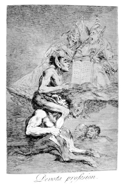 द डिवाउट प्रोफेशन, 1799 द्वारा फ़्रांसिस्को डी गोया