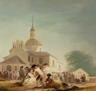 द हरमिटेज ऑफ सैन इज़िड्रो, मैड्रिड, 1788 द्वारा फ़्रांसिस्को डी गोया