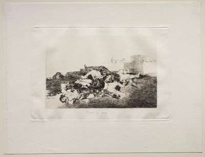 युद्ध की भयावहता: यहां तक कि इससे भी बदतर, 1810। द्वारा फ़्रांसिस्को डी गोया