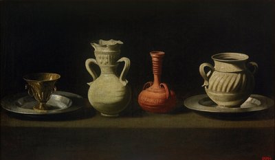 स्टिल लाइफ विथ फोर वेसेल्स द्वारा Francisco de Zurbaran