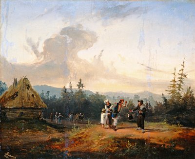 यहूदी व्यापारी के साथ तर्क, 1853 द्वारा फ्रांसिसजेक कोस्त्रेज्स्की