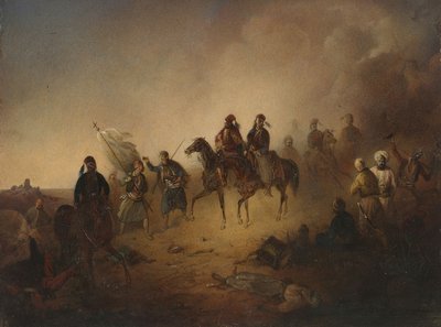8 अगस्त, 1823, 1852 की रात कारपेनिसी की लड़ाई में मार्कोस बोट्सारिस द्वारा फ़्रांसिज़ेक तोमाज़ तेपास