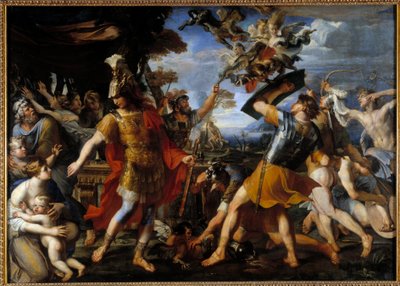 फ्रेंकोइस पेरियर (1590-1650) 1646 सन द्वारा हार्पीज़ पेंटिंग से लड़ते हुए एनी और उसके साथी। 1,55x2,18 वर्ग मीटर द्वारा फ्रेंकोइस पेरियर