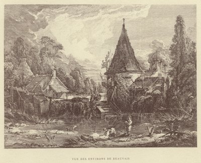 Beauvais के आसपास के दृश्य (उत्कीर्णन) द्वारा फ्रेंकोइस (बाद में) बाउचर