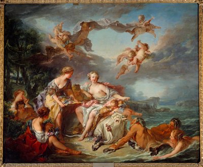 यूरोप का अपहरण। फ्रेंकोइस बाउचर द्वारा पेंटिंग (1703-1770) द्वारा फ्रांकोइस बाउचर