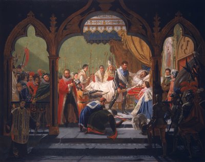 हेनरी IV (1553-1610) मरने वाले हेनरी III से राजशाही के गुण प्राप्त करना (1551-1589) 1814 द्वारा फ्रेंकोइस बुफे