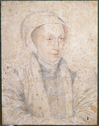 मैरी स्टुअर्ट एज (1542-1587), फ्रांस और स्कॉटलैंड की रानी का पोर्ट्रेट फ्रेंकोइस क्लॉएट (1515-1572) 16 वीं शताब्दी द्वारा एक ला सेंगुइन का चित्रण। मुसी कोंडे, चान्तिली द्वारा फ्रांकोइस क्लाउड