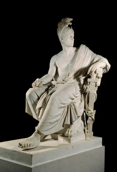 लज़ारे लुई होचे (1768-1797) का पोर्ट्रेट, क्रांति के फ्रांसीसी जनरल। फ्रेंकोइस डोमिनिक एमी मिल्होमे (1758-1823) सन द्वारा मूर्तिकला। 1,90 मीटर वर्साय, महल का संग्रहालय द्वारा फ्रेंकोइस डोमिनिक ऐमे मिल्होमे