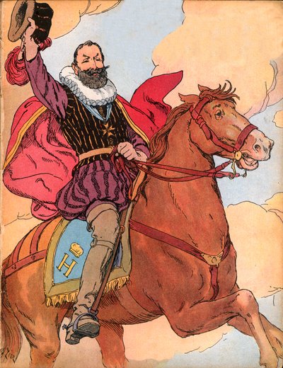 राजा हेनरी चतुर्थ (1553-1610) (फ्रांस के राजा हेनरी चतुर्थ) फ्रेंकोइस एडौर्ड ज़ीर (1856-1924) द्वारा हमारे-गौरवों-राष्ट्रों में चित्रण"" 1920 द्वारा फ्रेंकोइस एडोर्ड ज़िएर