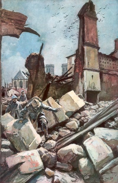 वर्दुन, फ्रांस की पुरानी दीवारों पर, जून 1916, 1926। द्वारा फ़्राँस्वा फ्लेमेंग