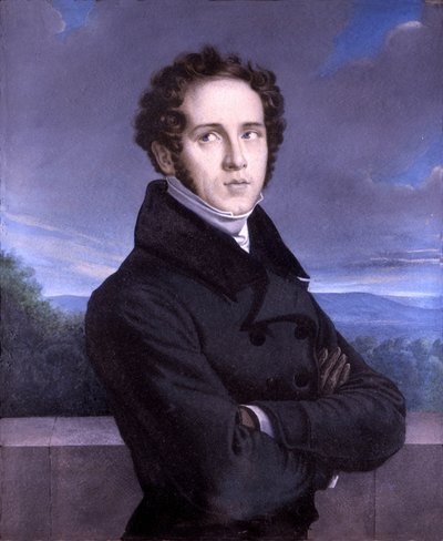 विन्सेन्ज़ो बेलिनी का पोर्ट्रेट (1801-1835) (कैनवास पर तेल) द्वारा फ्रेंकोइस बाजरा