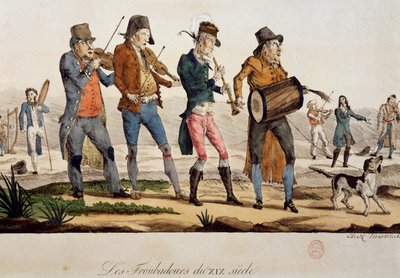 फ्रेंकोइस निकोलस मार्टिनेट (1739-1796 के बाद), प्रिंट, फ्रांस द्वारा ट्रौबाडोर्स द्वारा फ्रेंकोइस निकोलस मार्टिनेट