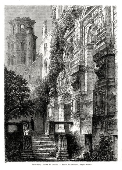 हीडलबर्ग कैसल, जर्मनी, 1886 द्वारा फ्रेंकोइस स्ट्रोबेंट