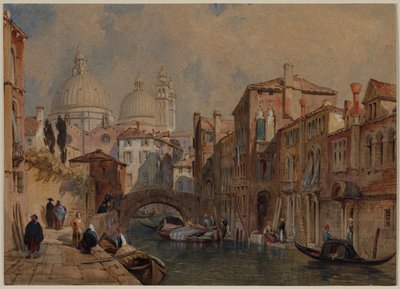 वेनिस का दृश्य: सांता मारिया डेला सैल्यूट का गुंबद, 1853। द्वारा फ्रैंक डिलन