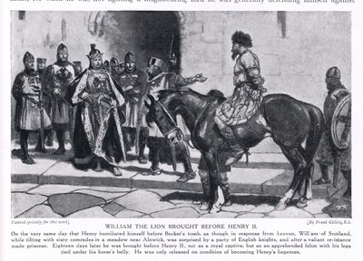 विलियम द लायन हेनरी द्वितीय, 1920 के पहले लाया गया द्वारा फ्रैंक गिललेट