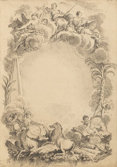 विलियम अर्ल काउपर (ca. 1665-1723) के सम्मान में एक कटक का डिज़ाइन द्वारा फ्रांकोइस बाउचर