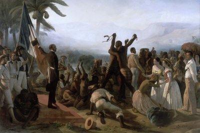 फ्रांसीसी उपनिवेशों में दासता के उन्मूलन की घोषणा, 27 अप्रैल 1848 द्वारा फ्रेंकोइस अगस्टे बियार्ड