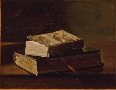 फिर भी दो पुस्तकों के साथ जीवन, 1858 द्वारा फ्रांकोइस बोनविन